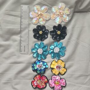 Sequin Flower Appliques Set